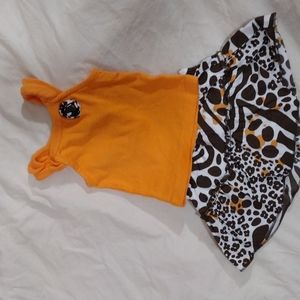 Carter's 3-6 month cheetah skirt set